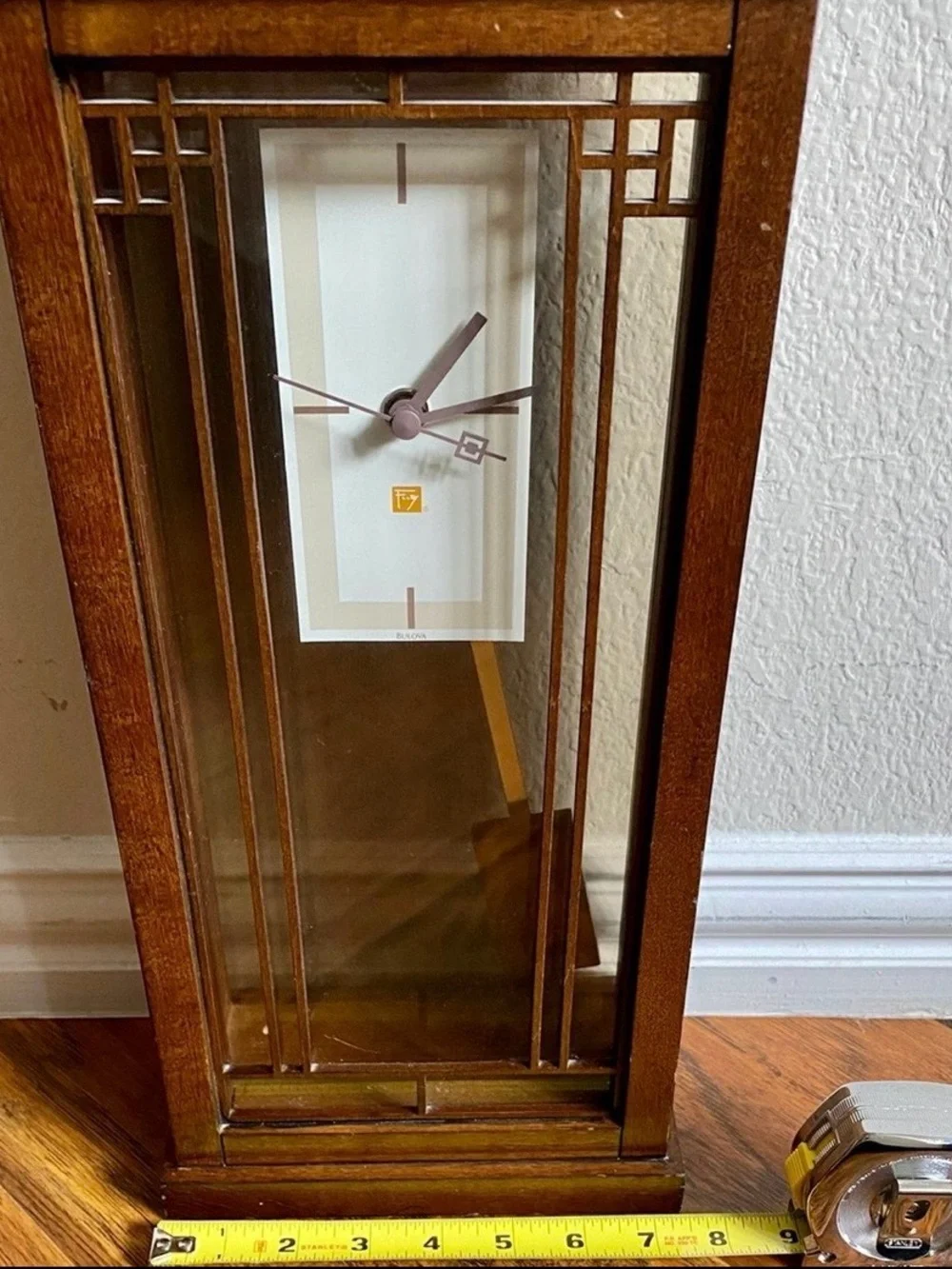 Bulova B1852 Frank Lloyd Wright Collection Wood Pendulum Clock